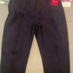 Spanx faux suede leggings new with tags. Navy.